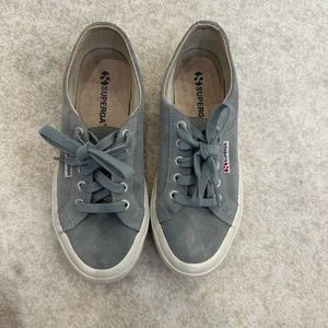 Gray Superga girls size 36 euro, 4 1/2 US